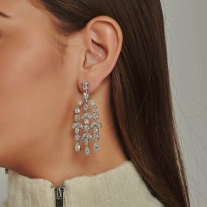Women's Earrings: Diamond Chandelier Earrings EA6016.1.44.01
