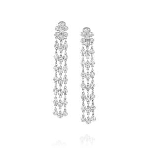 Outlet Earrings: עגילי 3 שורות יהלומים EA6026.1.20.01