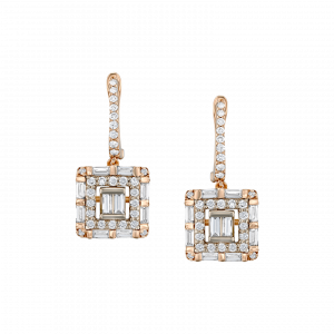 Diamond Earrings: Princess Baguette-Cut Earrings EA6055.5.18.01