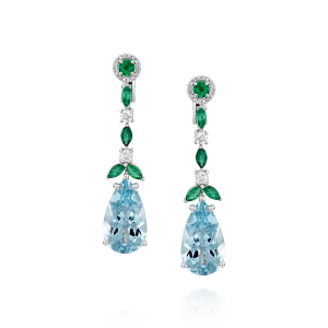 Gemstone Earrings: Aquamarine Drop Earrings EA6059.1.44.77