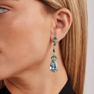 Gemstone Earrings: Aquamarine Drop Earrings EA6059.1.44.77
