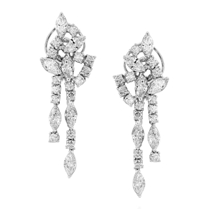 Drop Earrings: Flower Diamond Earrings EA6061.1.30.01