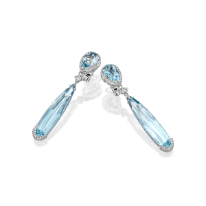 Drop Earrings: Aquamarine & Diamond Drop Earrings EA6061.1.45.16