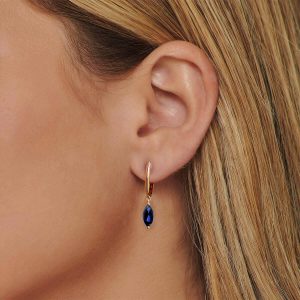 תכשיטים בשיבוץ ספירים כחולים: עגילי ג'ורדן ספירים תלויים EA6070.5.17.28