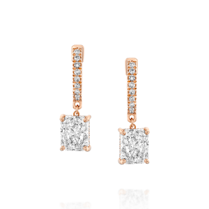 Drop Earrings: 2 CT Radiant Cut Diamond Earrings EA6076.5.27.01