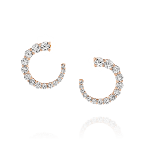 עגילי יהלומים: עגילי טוויסט יהלומים EA8006.5.19.01