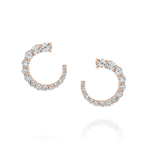 Gold Earrings: Twist Diamond Earrings EA8006.5.19.01