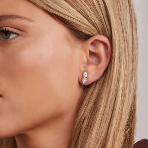 Solitaire Diamond Earrings: Double Pear Cut Diamond Earrings EA8817.5.20.01