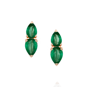 Gemstone Earrings: Double Pear Cut Emeralds Earrings EA8817.5.2.27