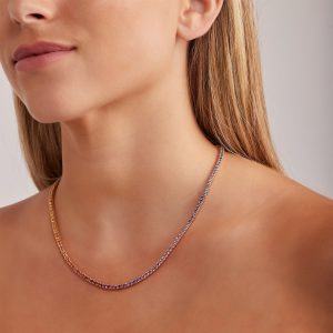 Sapphire Jewelry: Sapphire Rainbow Riviera Necklace NE0003.5.41.74