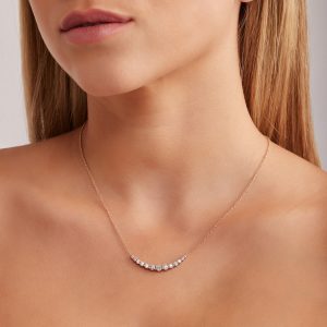 Women's Diamond Jewelry: 13 Diamonds Wings Necklace NE1420.5.17.01