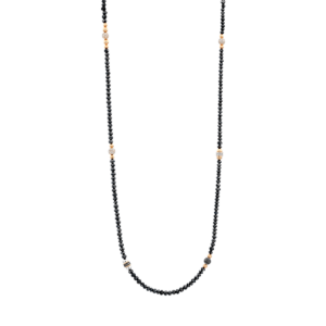 Necklaces and Pendants: Black Diamond With Diamond Motif Necklace NE1915.6.45.14