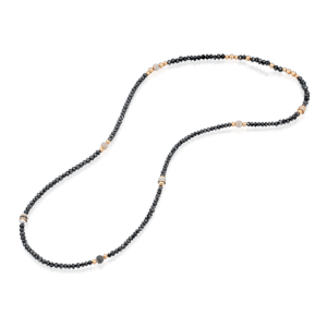 Diamond Necklaces and Pendants: Black Diamond With Diamond Motif Necklace NE1915.6.45.14