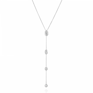 Outlet Pendants And Necklaces: שרשרת עניבה 4 יהלומים מרקיזות NE3711.1.17.01