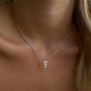 Women's Necklaces and Pendants: Triple Marquise Diamond Necklace NE6011.1.15.01