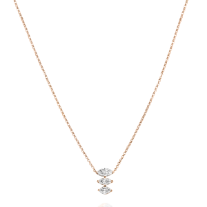 Diamond Pendants: Triple Marquise Diamond Necklace NE6011.5.15.01