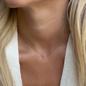 Gifts for New Moms: Pear Shape Diamond Necklace - 0.35 Carat PE0310.5.07.01