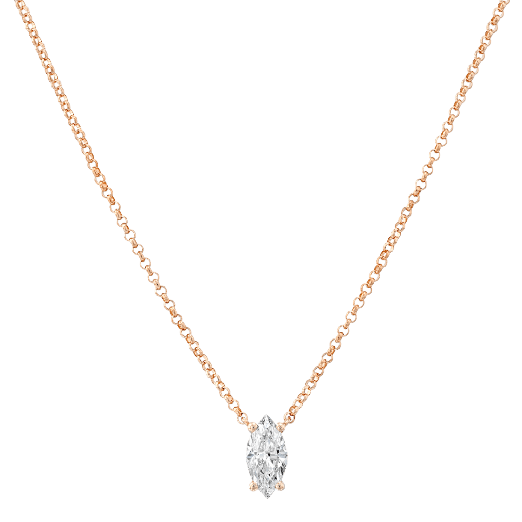 Pear Diamond Solitaire Pendant