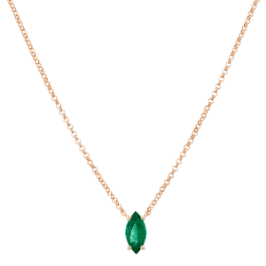 Gold Necklaces: Jordan Emerald Necklace PE0388.5.13.27