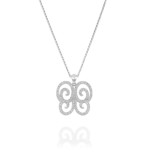 Outlet Pendants And Necklaces: Diamond Butterfly Pendant PE1153.1.16.01