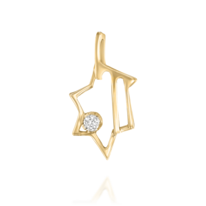 Judaica Jewelry: Chai Star Of David Diamond Pendant PE2012.0.02.01