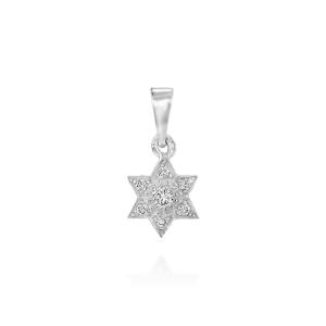 Judaica Pendants: Star Of David 7 Diamonds Pendant PE2026.1.02.01
