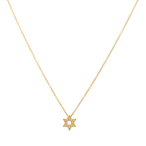 Gold Necklaces: Mini Star Of David Diamond Pendant PE2069.0.02.01