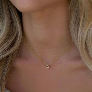 Sale Jewelry: תליון מיני מגן דוד יהלומים דו צדדי PE2069.0.02.01