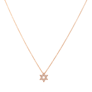 Gold Necklaces: Mini Star Of David Diamond Pendant PE2069.5.02.01