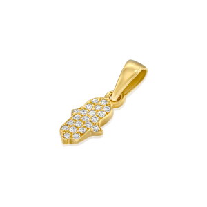 Judaica Jewelry: Hamsa Diamond Mini Pendant PE2309.0.02.01
