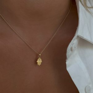 Men's Gold Jewelry: Hamsa Diamond Mini Pendant PE2310.0.01.01