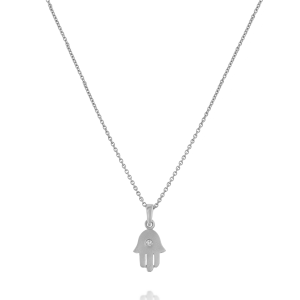 Gold Necklaces: Hamsa Diamond Mini Pendant PE2310.1.01.01