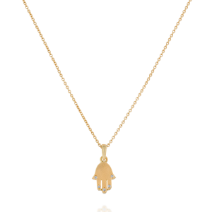 Gold Necklaces: Hamsa 5 Diamonds Mini Pendant PE2311.0.01.01