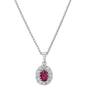 Gifts for New Moms: Ruby & Diamond Diana Pendant PE2500.1.20.07
