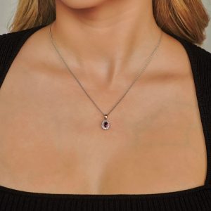 Diamond Necklaces and Pendants: Ruby & Diamond Diana Pendant PE2500.1.20.07