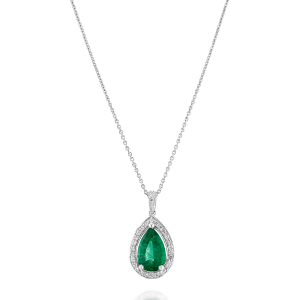 Emerald-Jewelry: Diamond & Emerald Diana Pendant PE2607.1.25.08