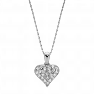 Gold Necklaces: Heart Diamond Pendant PE3800.1.08.01