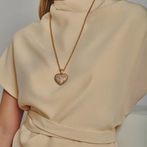 Women's Necklaces and Pendants: Brown Diamond Heart Pendant PE3802.5.37.54