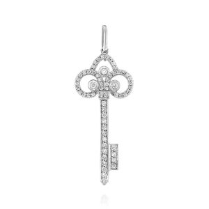 Diamond Necklaces: Diamond Key Pendant PE3911.1.08.01
