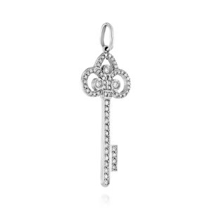 Gold Necklaces: Diamond Key Pendant PE3911.1.08.01