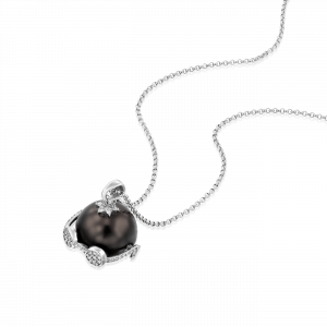 Pearl Jewelry: Black Pearl Diamonds Pendant PE4250.1.04.01