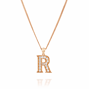Diamond Necklaces: Diamond R Pendant PE5050.5.10.01