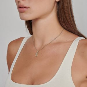 Gold Necklaces: Diamond S Pendant PE5052.0.07.01