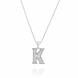 Diamond Necklaces: Diamond K Pendant PE5056.1.09.01