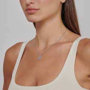 Diamond Necklaces and Pendants: Diamond B Pendant PE5058.1.10.01