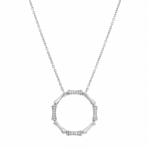 Outlet Pendants And Necklaces: Round Link Diamond Pendant PE6015.1.08.01