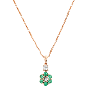 Gemstone Pendants: Emerald Flower Pendant PE6023.5.12.08