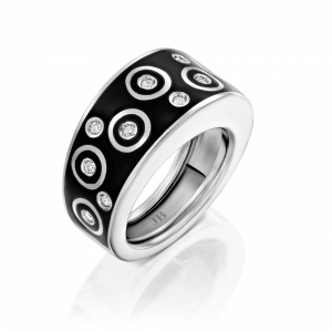 Outlet Rings: טבעת עיגולי זהב ויהלומים R41-387SW