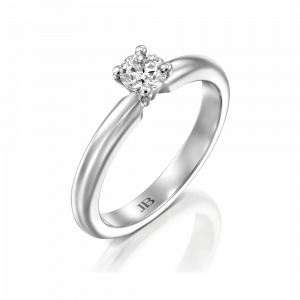 טבעות אירוסין: טבעת אירוסין יהלום שיבוץ מרטיני - 0.35 קראט RI0006.1.07.01