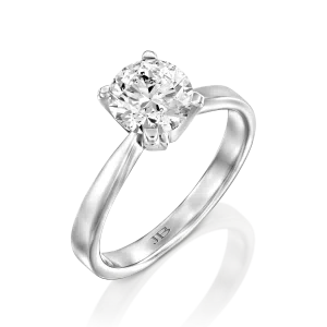 טבעות אירוסין: טבעת אירוסין יהלום שיבוץ מרטיני - 1.0 קראט RI0008.1.17.01